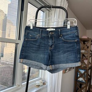 Abercrombie & Fitch Dark Blue Jean Shorts